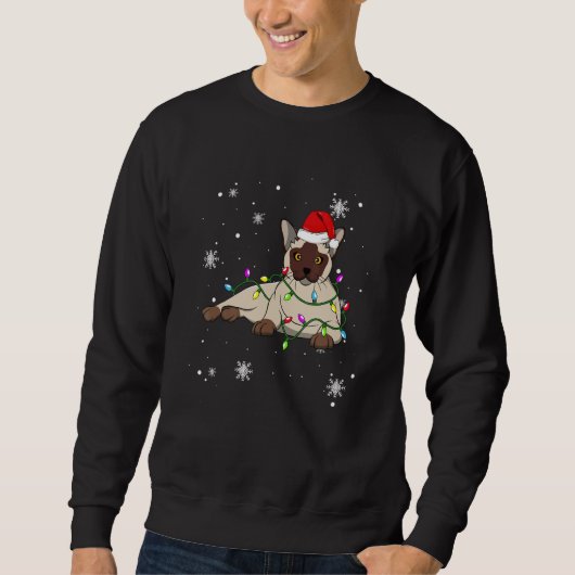 Kerstmis met Birmese kerstmis verlicht kerstkerstm Trui (Voorkant)