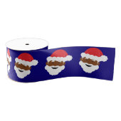 Kerstmis met blauw bruine huiden grosgrain lint (Spoel)