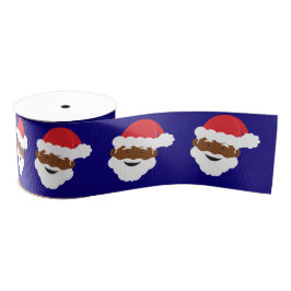 Kerstmis met blauw bruine huiden grosgrain lint