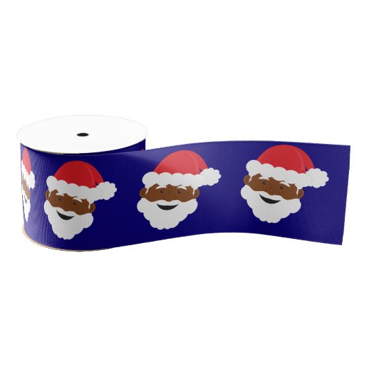 Kerstmis met blauw bruine huiden grosgrain lint (Spoel)