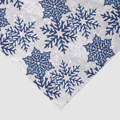 Kerstmis met blauw en witte sneeuwvlokken tissuepapier (Detail)