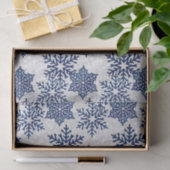 Kerstmis met blauw en witte sneeuwvlokken tissuepapier (Geschenk)