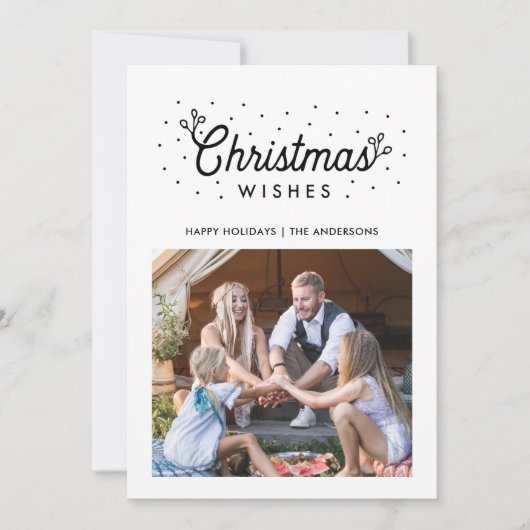 Kerstmis met Boho Bird Feestdagenkaart (Voorkant)