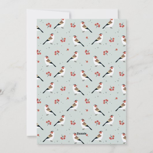 Kerstmis met Boho Bird Feestdagenkaart (Achterkant)