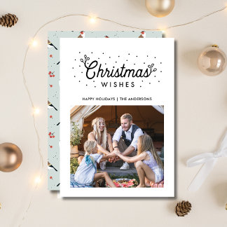 Kerstmis met Boho Bird Feestdagenkaart