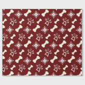 Kerstmis met bonenbont en snowflake cadeaupapier (Vlak)