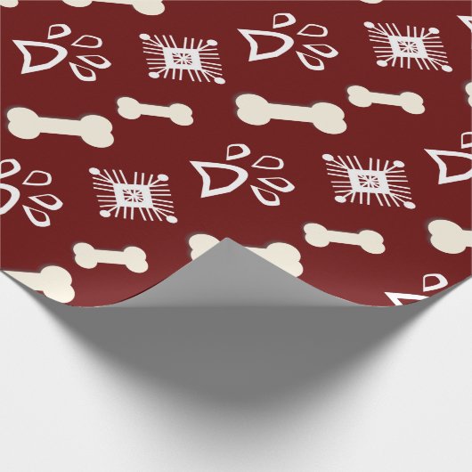 Kerstmis met bonenbont en snowflake cadeaupapier (Hoek)