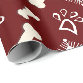 Kerstmis met bonenbont en snowflake cadeaupapier (Rol Hoek)