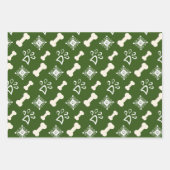 Kerstmis met bonenbont en snowflake inpakpapier vel (Voorkant 3)