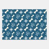 Kerstmis met bonenbont en snowflake inpakpapier vel (Voorkant 2)