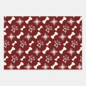 Kerstmis met bonenbont en snowflake inpakpapier vel (Voorkant)