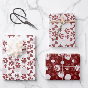 Kerstmis met bonenstaartrommel inpakpapier vel