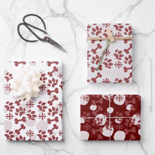 Kerstmis met bonenstaartrommel inpakpapier vel (Voorkant)