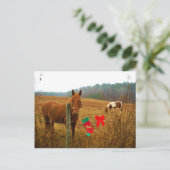 Kerstmis met boog en kous feestdagenkaart (Staand voorkant)