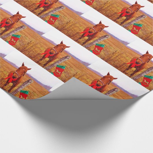 Kerstmis met boog en uitzetting cadeaupapier (Hoek)