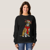 Kerstmis met borstbexer Holiday Licht met Antle Trui (Voorkant volledig)