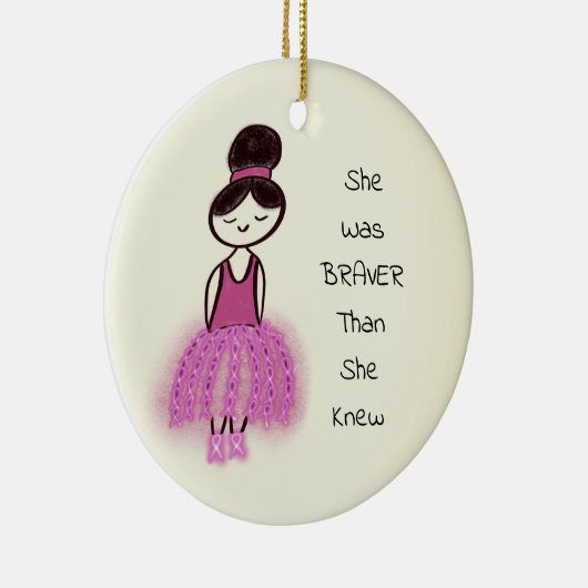  kerstmis met borstkanker keramisch ornament (Rechts)
