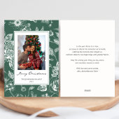 Kerstmis met botanische elementen feestdagenkaart