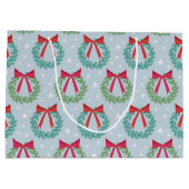 Kerstmis met botwedstrijken geïnspireerd groot cadeauzakje (Achterkant)