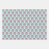 Kerstmis met botwedstrijken geïnspireerd inpakpapier vel (Voorkant)