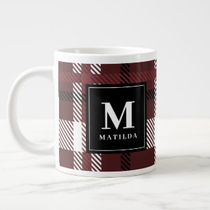 Kerstmis met Bourgogne en zwarte tartan Grote Koffiekop