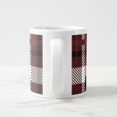 Kerstmis met Bourgogne en zwarte tartan Grote Koffiekop (Achterkant)