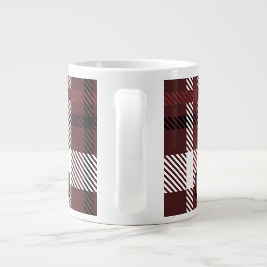 Kerstmis met Bourgogne en zwarte tartan Grote Koffiekop (Achterkant)