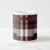 Kerstmis met Bourgogne en zwarte tartan Grote Koffiekop (Voorkant)