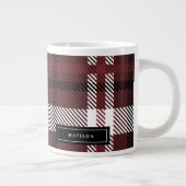 Kerstmis met Bourgogne en zwarte tartan Grote Koffiekop (Rechts)