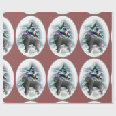 Kerstmis met Bouvier des Flandres Cadeaupapier (Vlak)
