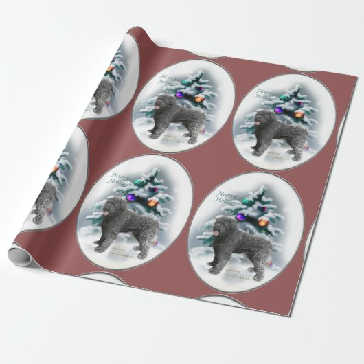 Kerstmis met Bouvier des Flandres Cadeaupapier (Uitgerold)