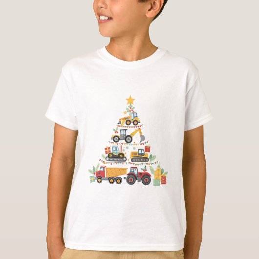Kerstmis met Bouwtruck T-shirt (Voorkant)