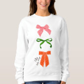 Kerstmis met Bow Jolly Little Things Trui (Voorkant)