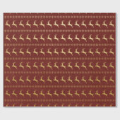 Kerstmis met bruine en goudfolie cadeaupapier (Vlak)