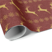 Kerstmis met bruine en goudfolie cadeaupapier (Rol Hoek)