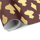 Kerstmis met bruine en goudfolie cadeaupapier (Rol Hoek)