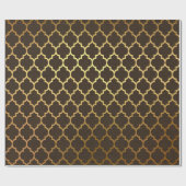 Kerstmis met bruine en goudfolie cadeaupapier (Vlak)