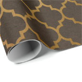 Kerstmis met bruine en goudfolie cadeaupapier (Rol Hoek)