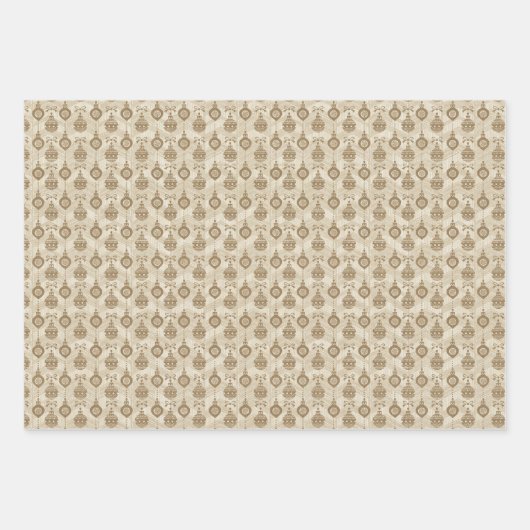 Kerstmis met bruine en Tan Craft Inpakpapier Vel (Voorkant 2)