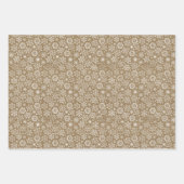 Kerstmis met bruine en Tan Craft Inpakpapier Vel (Voorkant)