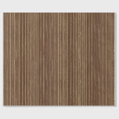 Kerstmis met Bruine Gouden Strepen Cadeaupapier (Vlak)