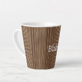 Kerstmis met Bruine Gouden Strepen Latte Mok (Linkerhoek)