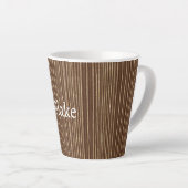 Kerstmis met Bruine Gouden Strepen Latte Mok (Rechterhoek)