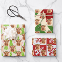 Kerstmis met bruine hooglandminikoe