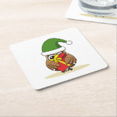 Kerstmis met Cadeau Kartonnen Onderzetters (Schuin)