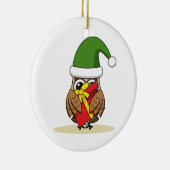 Kerstmis met Cadeau Keramisch Ornament (Rechts)