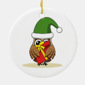Kerstmis met Cadeau Keramisch Ornament (Achterkant)