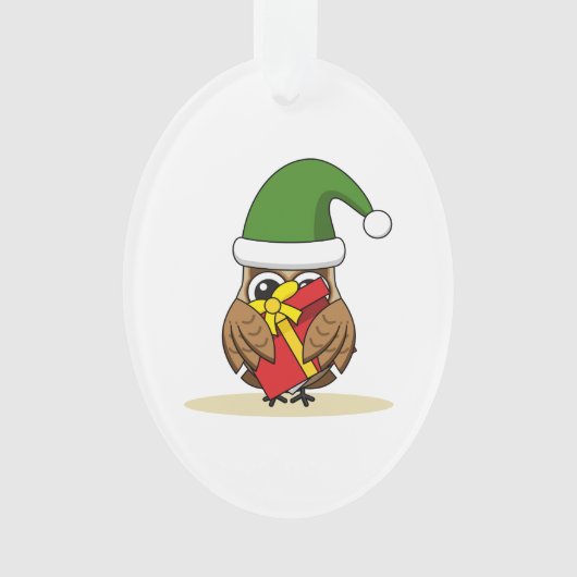 Kerstmis met Cadeau Ornament (voorkant)