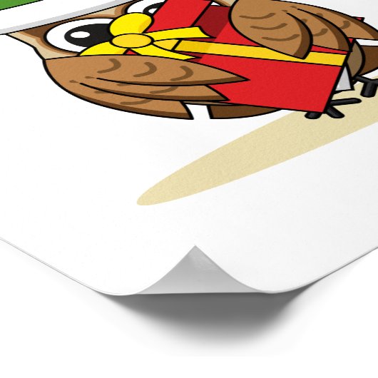 Kerstmis met Cadeau Poster (Hoek)