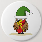 Kerstmis met Cadeau Ronde Button 6,0 Cm (Voorkant)